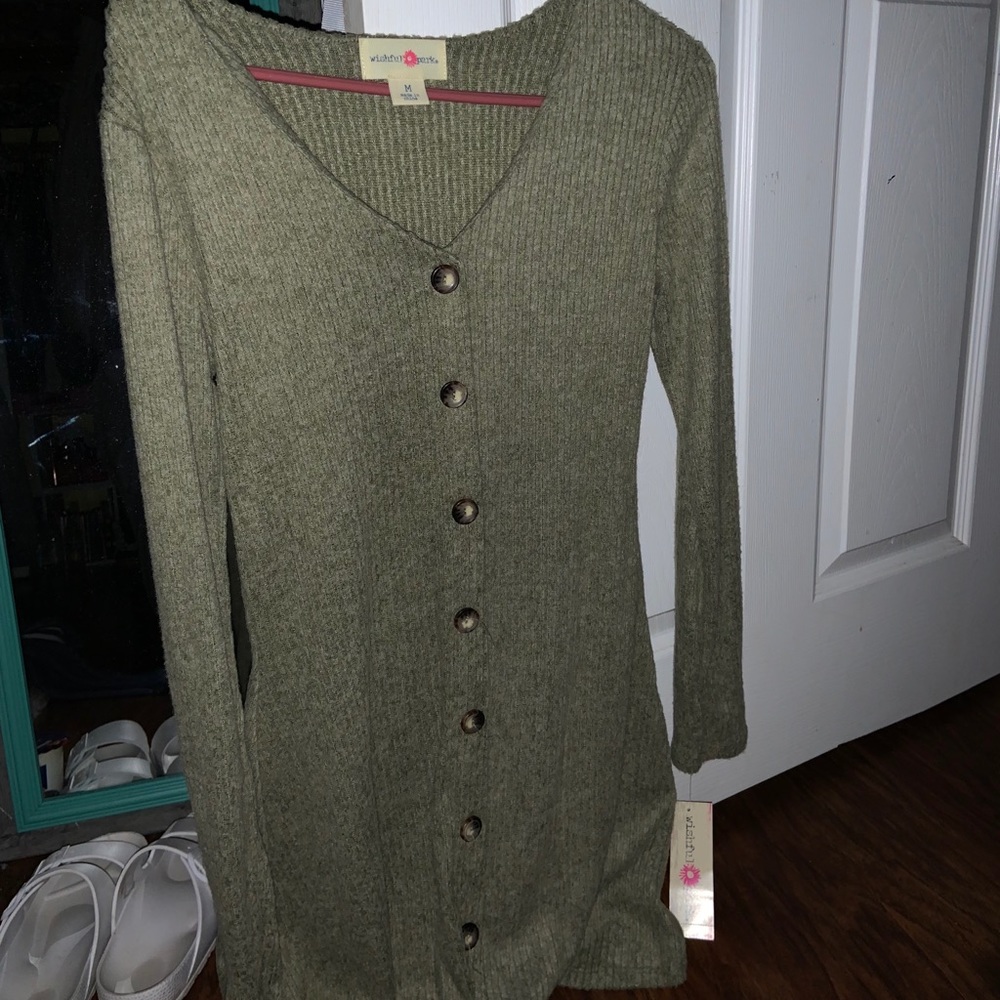hunter green shirt/dress